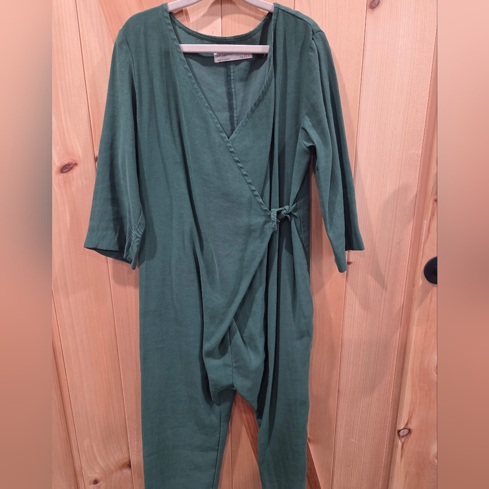 Zara Girls Forest Green Jumpsuit NWOT